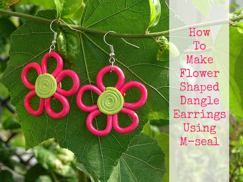How to make flower shaped dangle earrings using m-seal