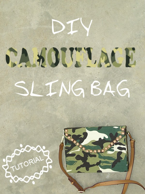 DIY camouflage sling bag
